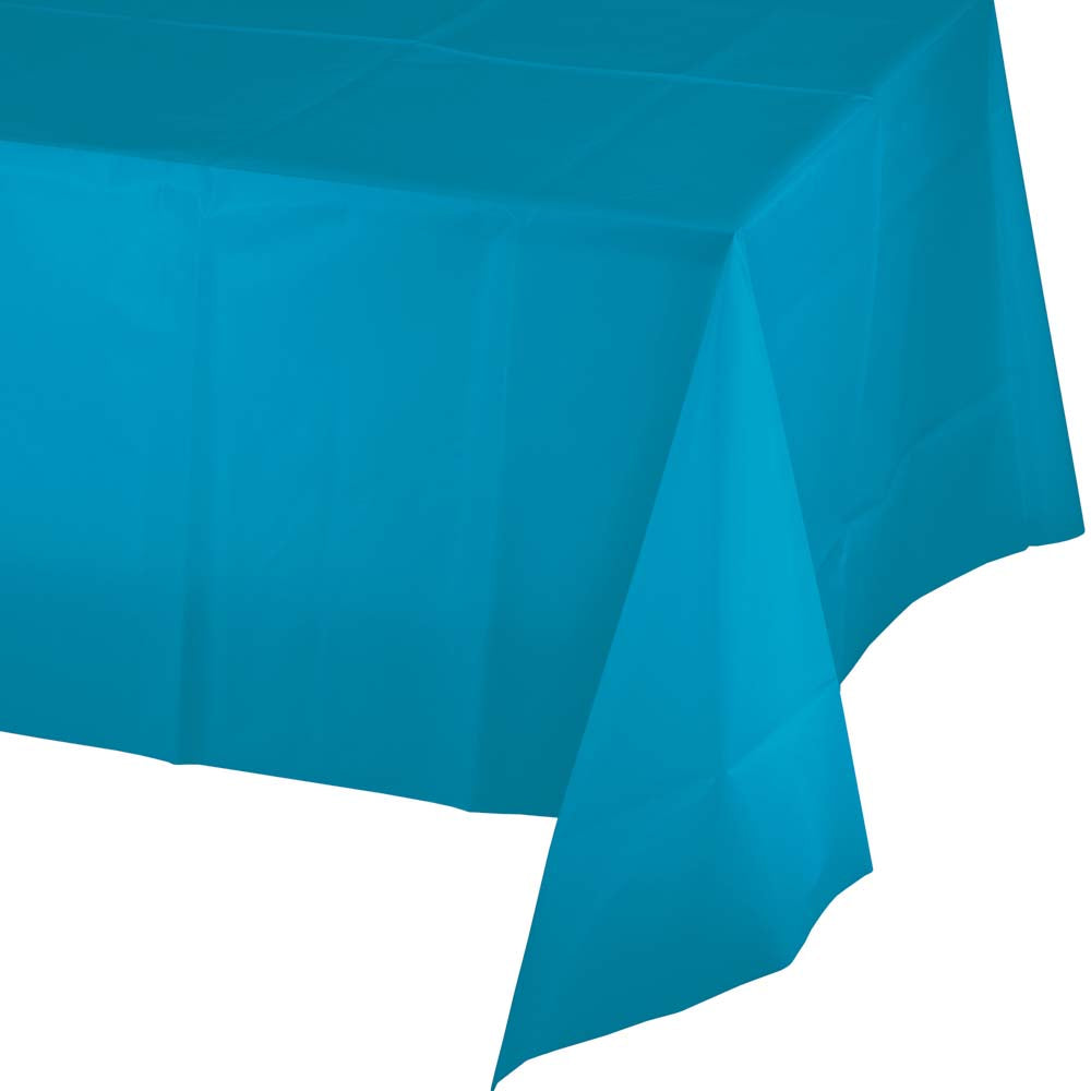 Turquoise Plastic Table Cover 54x108