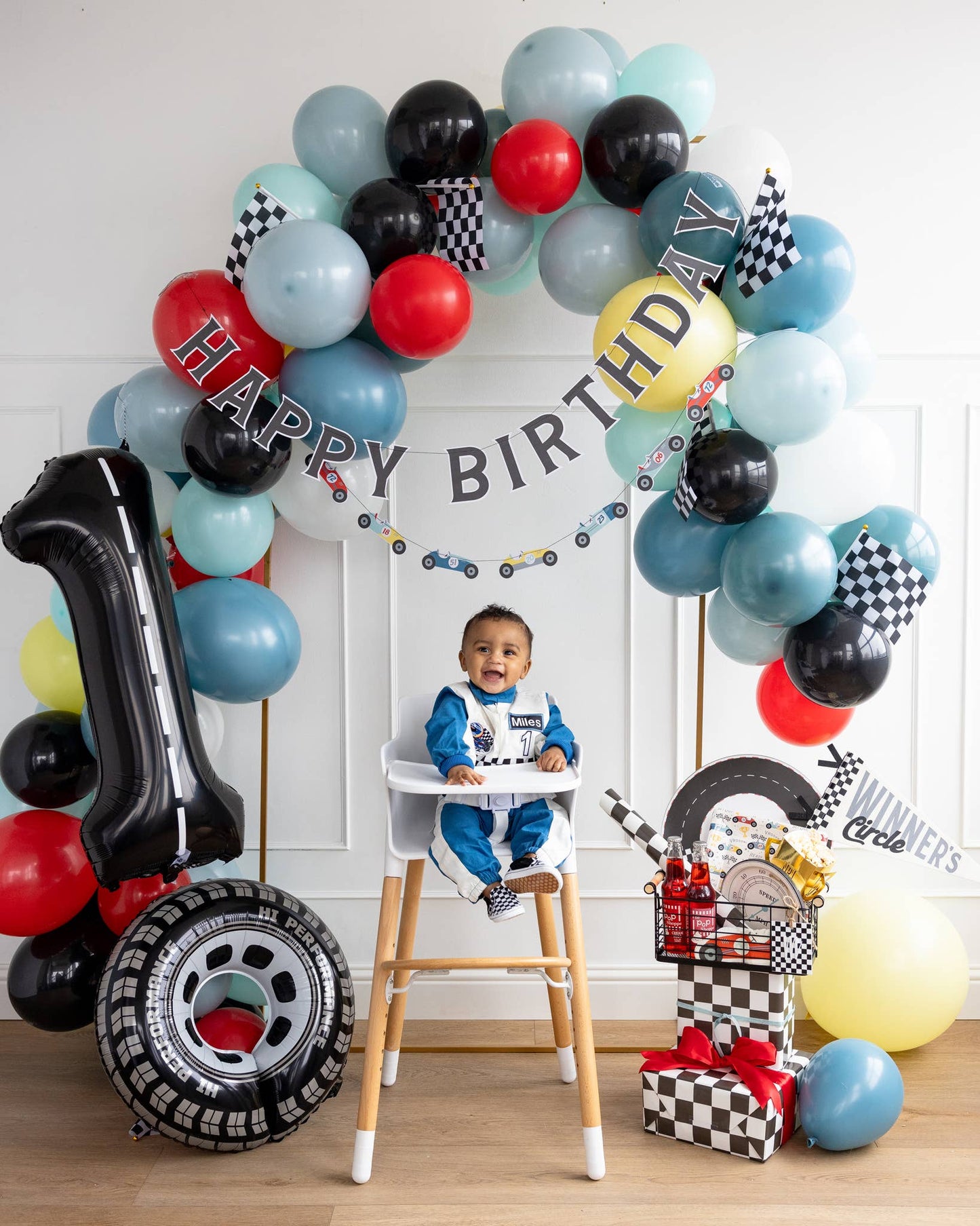 Miles per Hour Happy Birthday Banner Set