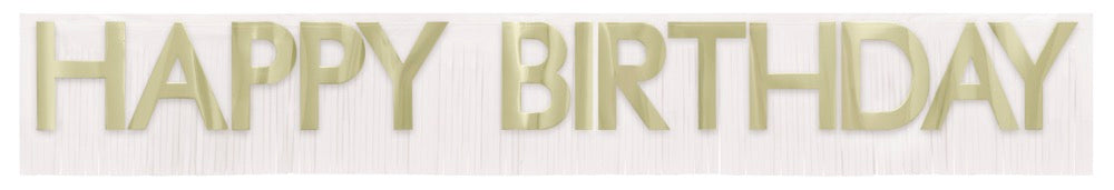 Gold Foil Fringe Happy Birthday Banner