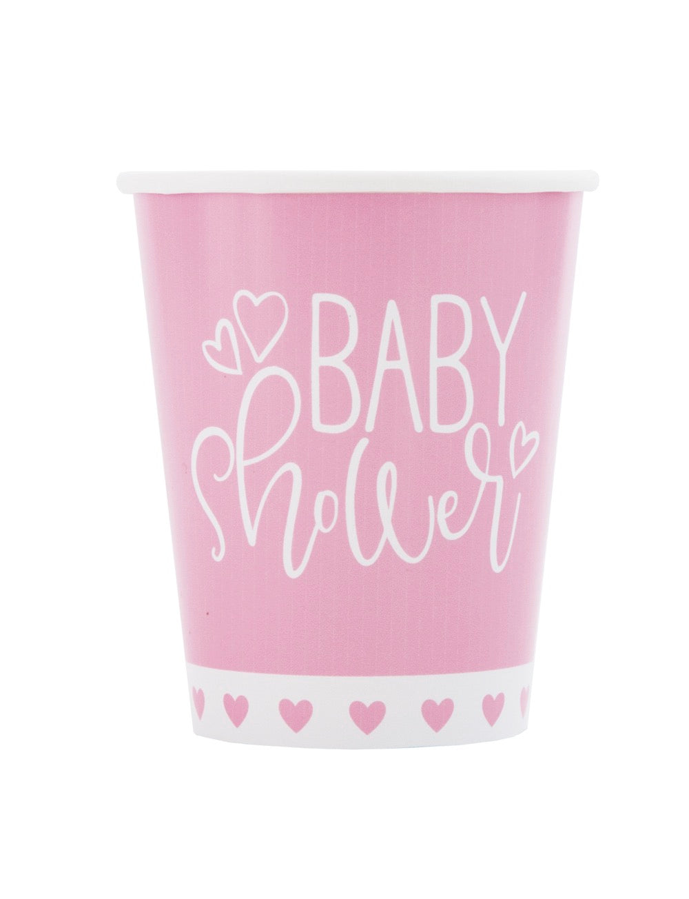 Pink Hearts Baby Shower 9oz Paper Cups 8ct