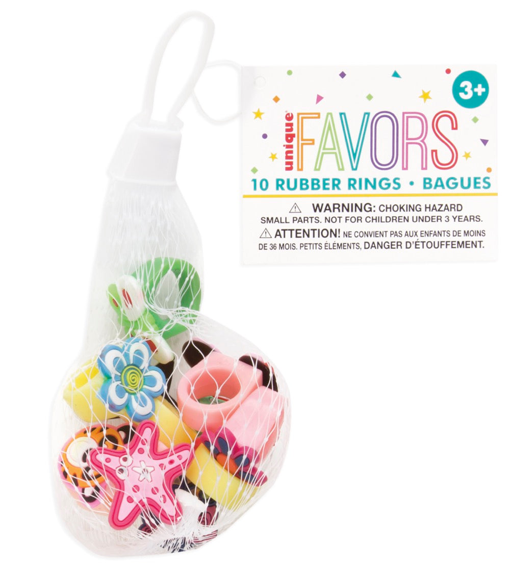 Rubber Die Cut Rings - Net Bag 10ct