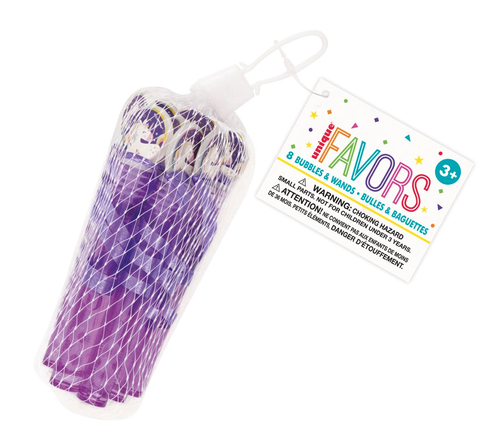Unicorn Bubbles & Wands Tubes - Net Bag 8ct