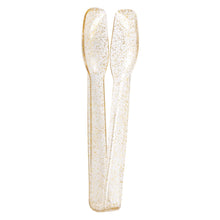 Gold Glitter Plastic Serving Tongs