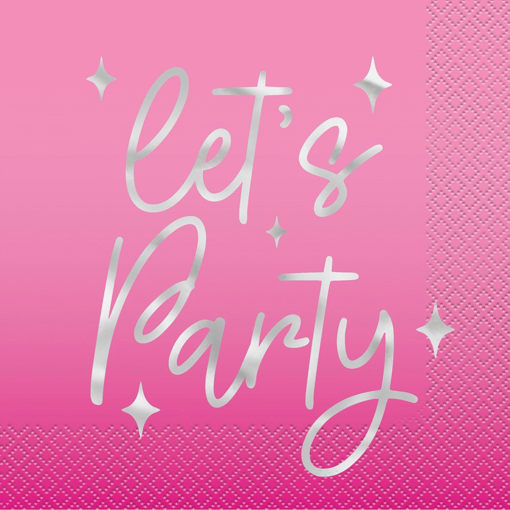 Dance Party Let's Party Luncheon Napkins 16ct - Foil Stamping