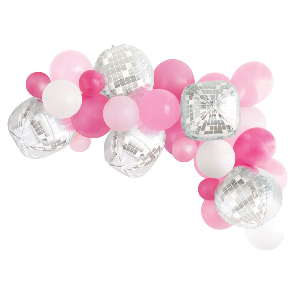 Assorted Pink & Clear Iridescent Sphere Latex Balloon Arch Kit 25pc