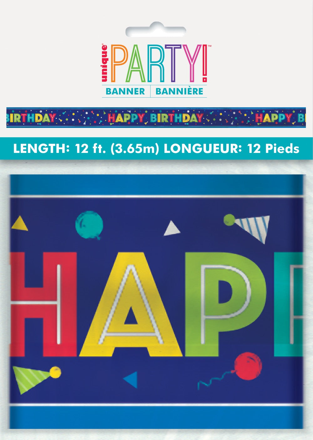 Peppy Birthday Happy Birthday Foil Banner 12ft
