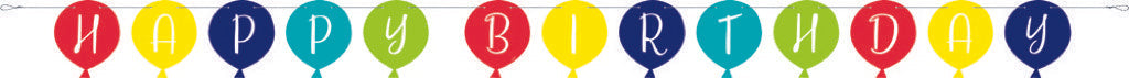 Balloon Party Birthday Shaped Banner 9ft