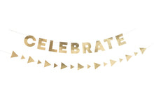 Gold Celebrate Paper Garland Set 2pc