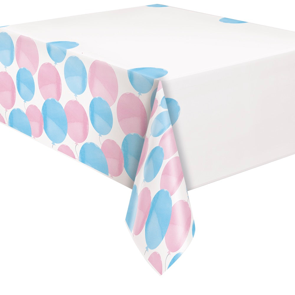 Gender Reveal Party Rectangular Plastic Table Cover 54in x 84in