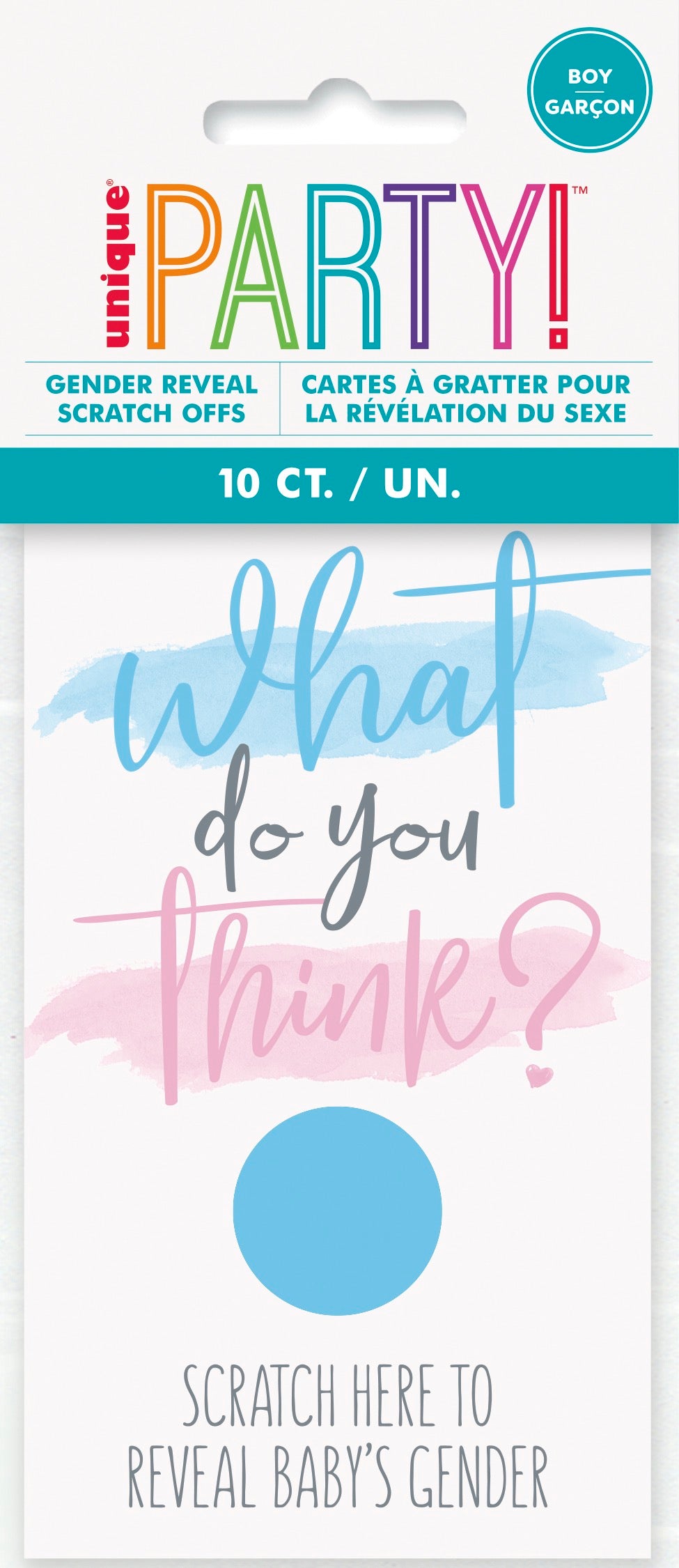 Boy Scratch-Off Gender Reveal Party Games 10ct