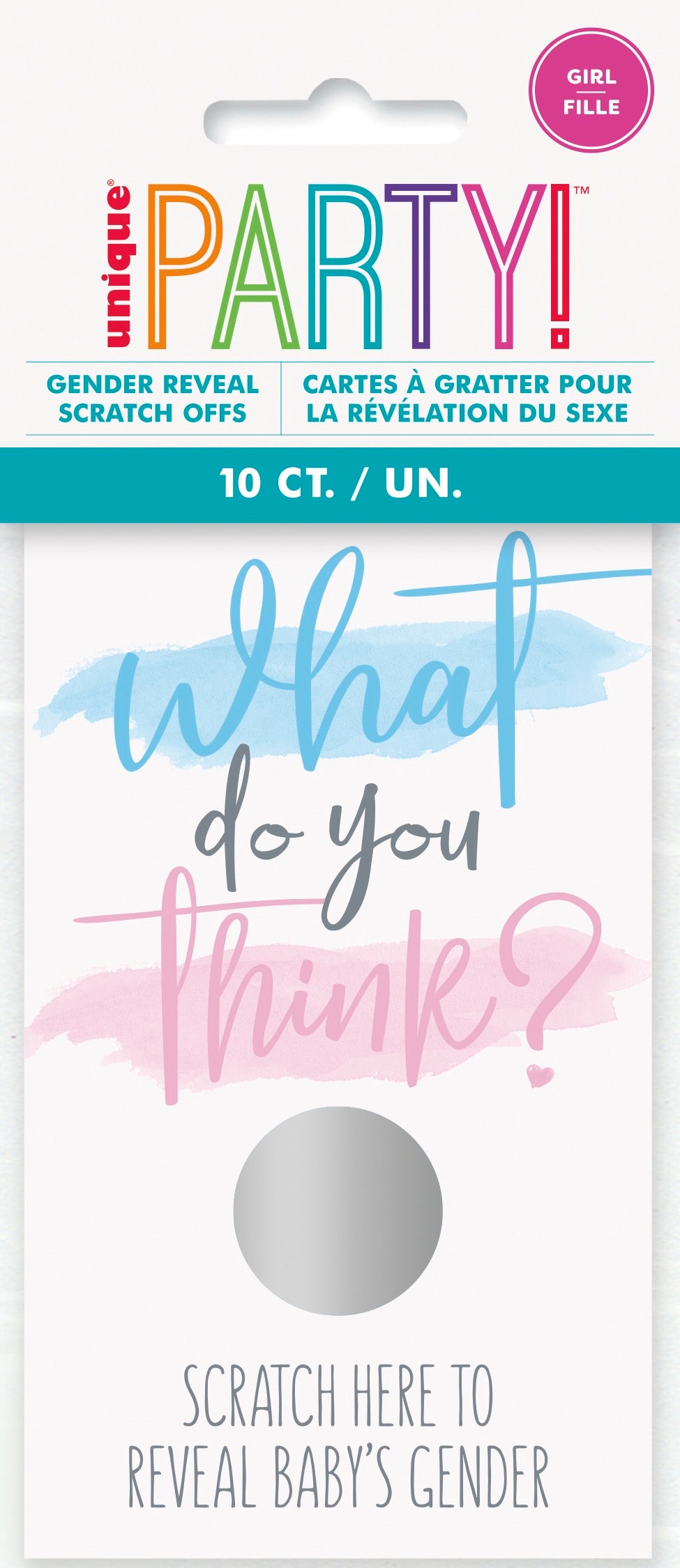 Girl Scratch-Off Gender Reveal Party Games 10ct