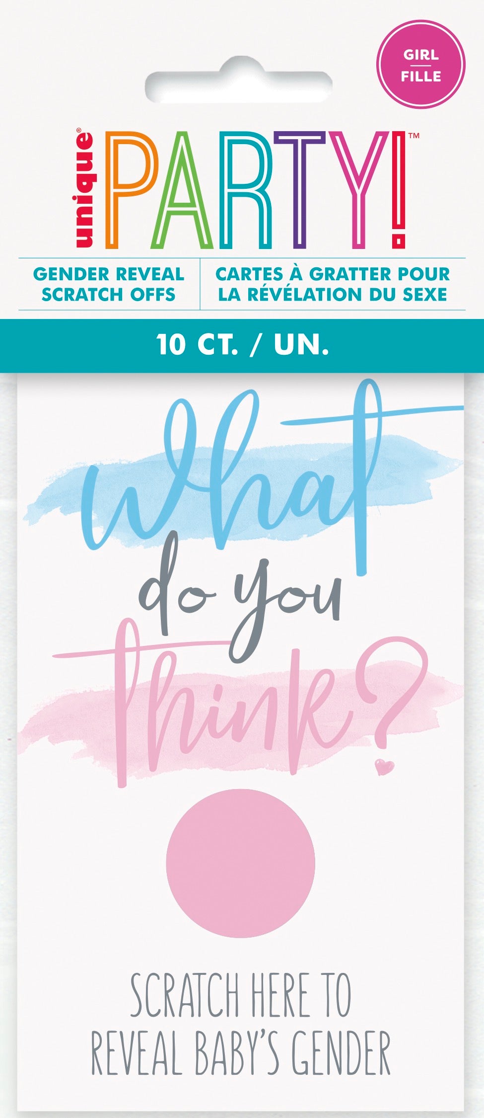 Girl Scratch-Off Gender Reveal Party Games 10ct