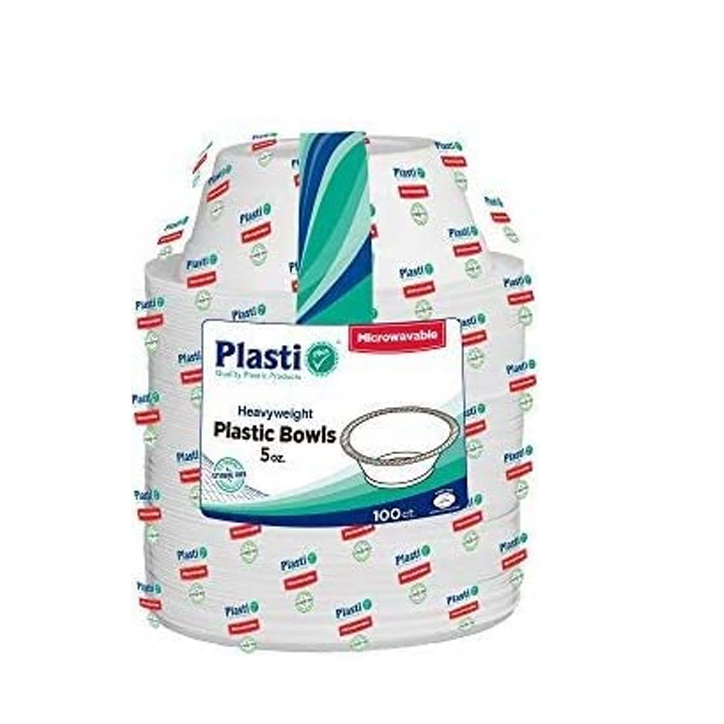 5oz White Plastic Bowls 100ct
