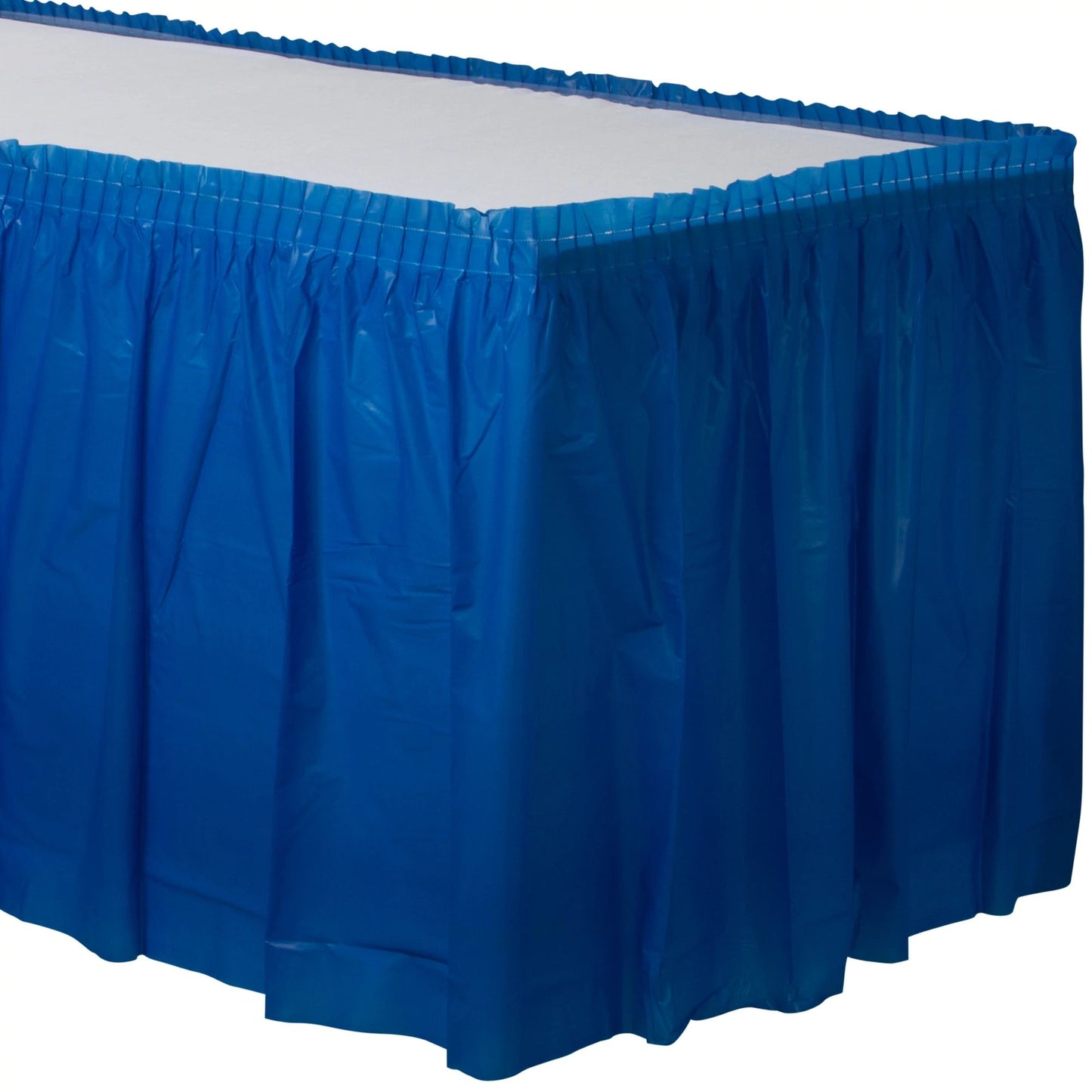 Royal Blue Plastic Table Skirt 29" x 21 ft.