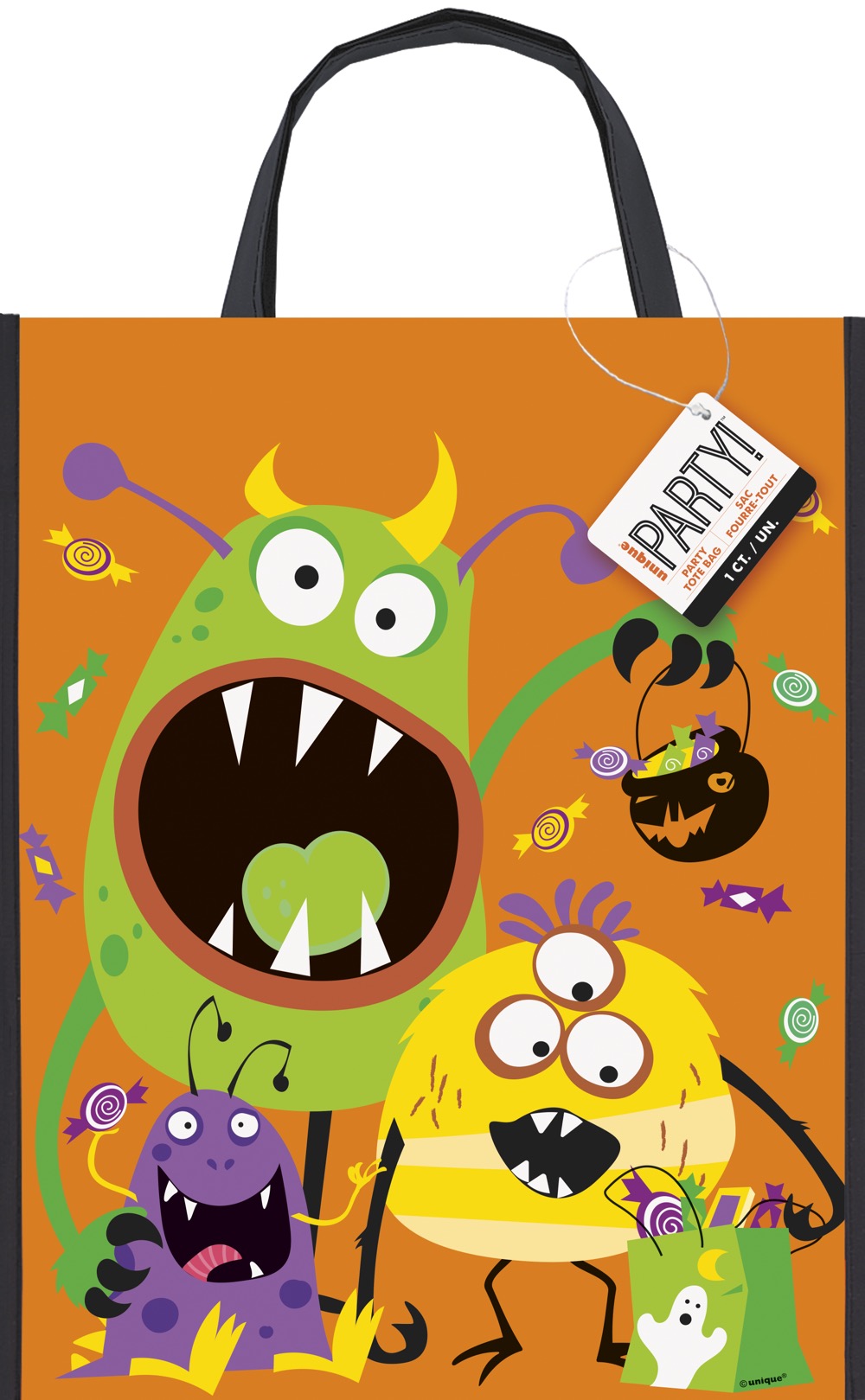 Silly Halloween Monsters Tote Bag 12W x 15H