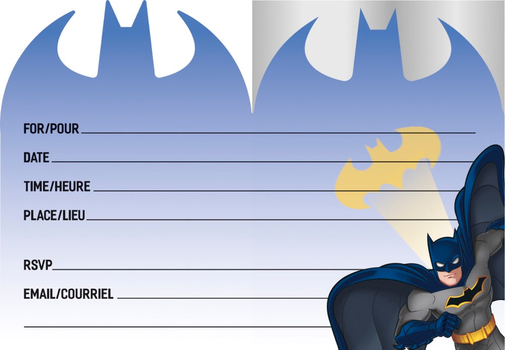 Batman Invitations 8ct