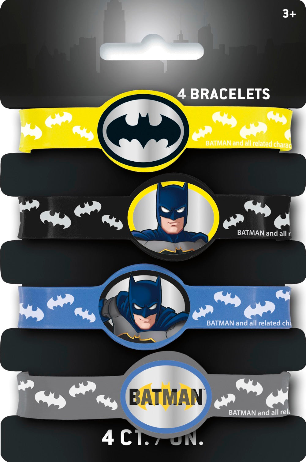Batman Stretchy Bracelets 4ct