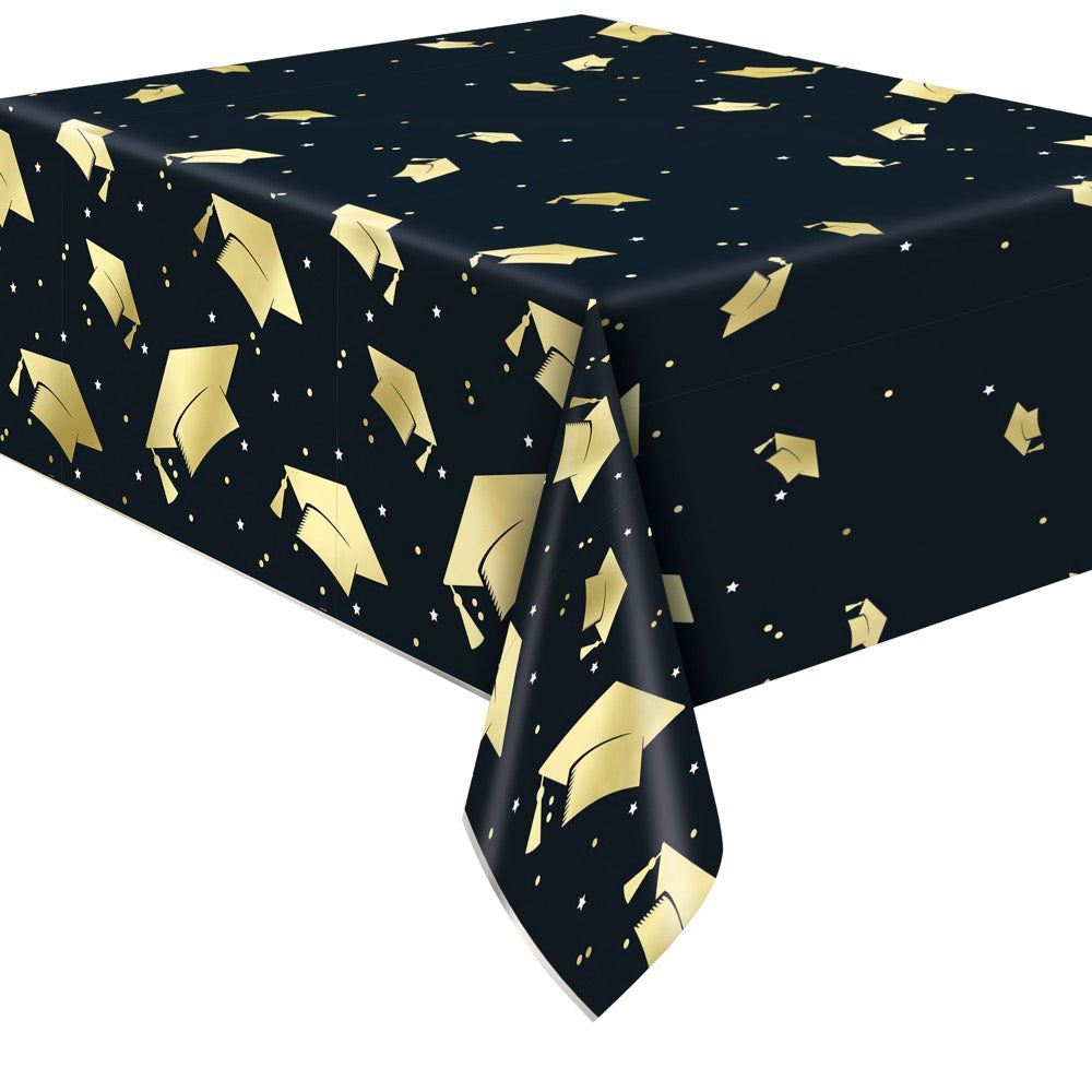 Starry Graduation Rectangular Foil Table Cover 54 x 84