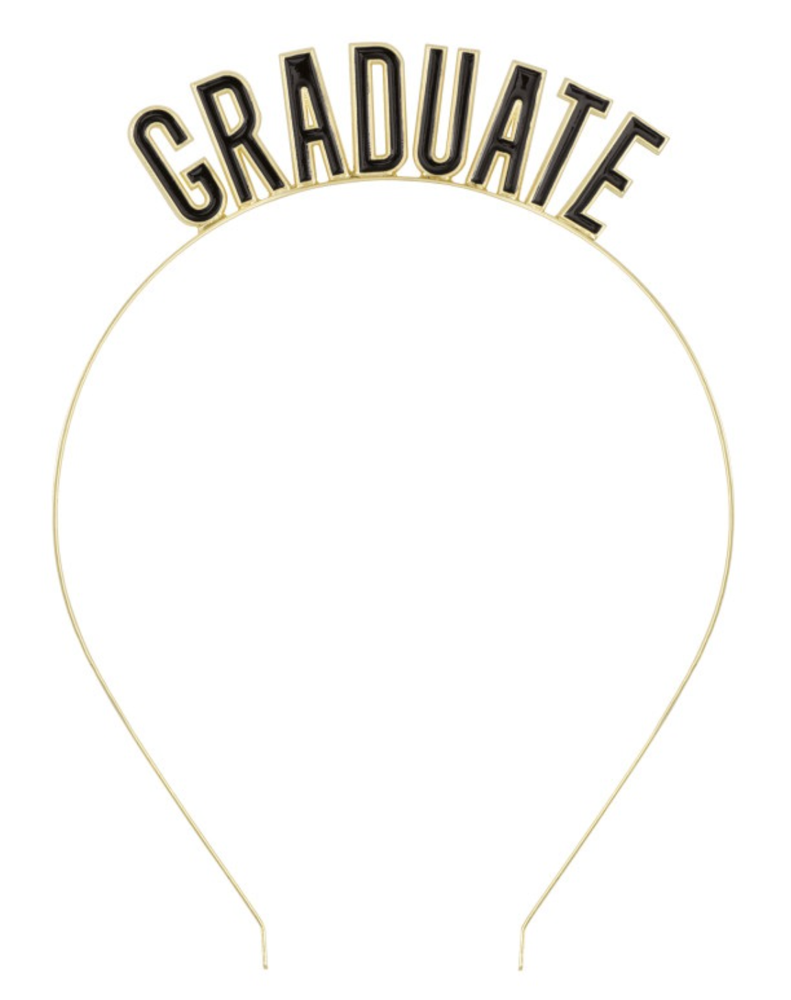 Grad Headband Black & Gold