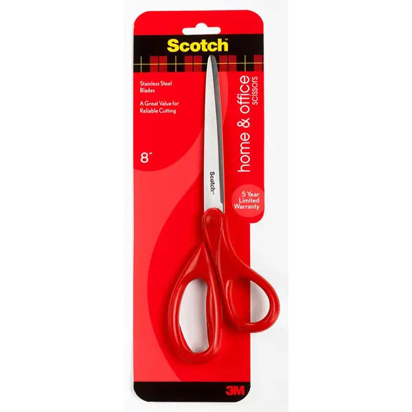 3M Household Stainless Steel Scissors- 8inch -Red, 1.0 ea
