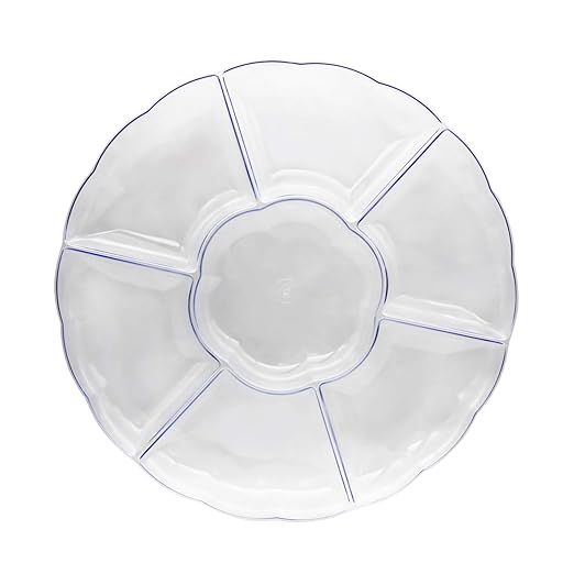Clear Plastic Round Sectional Tray