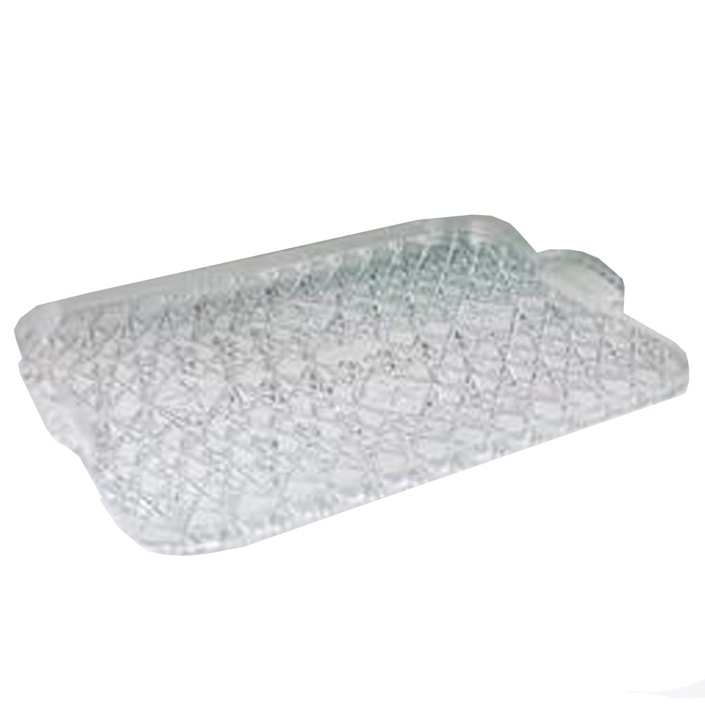Crystalware Clear Plastic Crystal Cut Serving Tray w/Handle 19"x13"