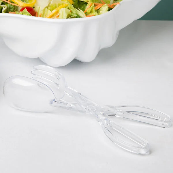Clear 11.5in Heavy Duty Plastic Serving Tong