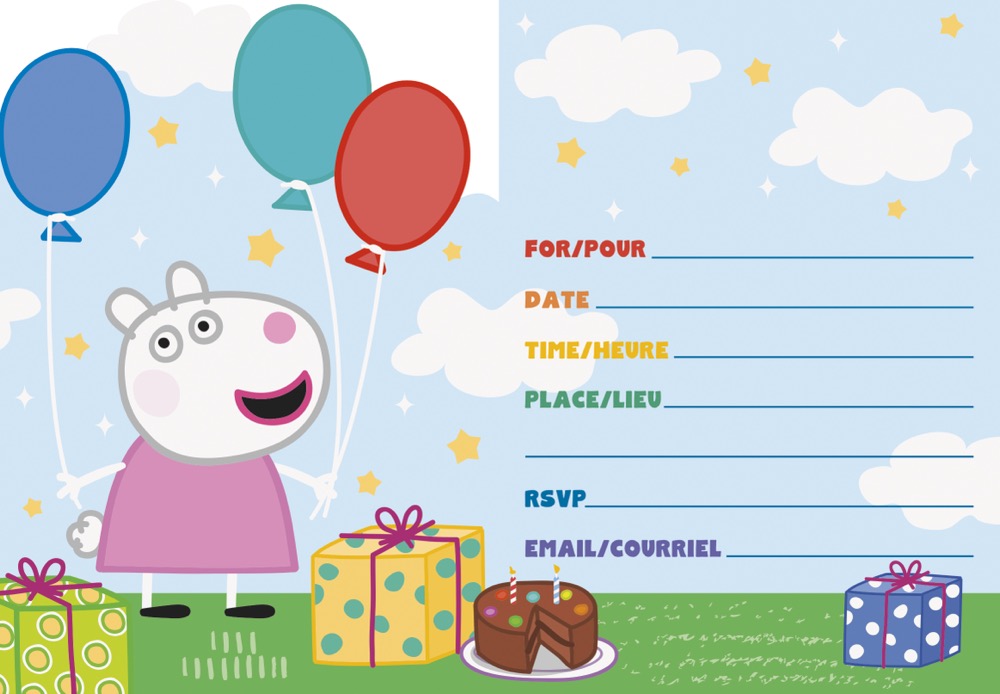 Peppa Pig Invitations 8ct
