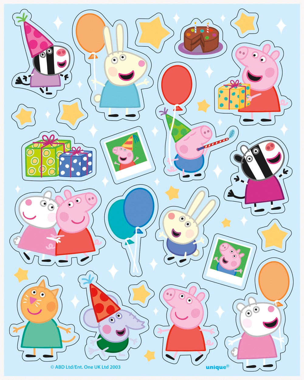 Peppa Pig Sticker Sheets 4ct