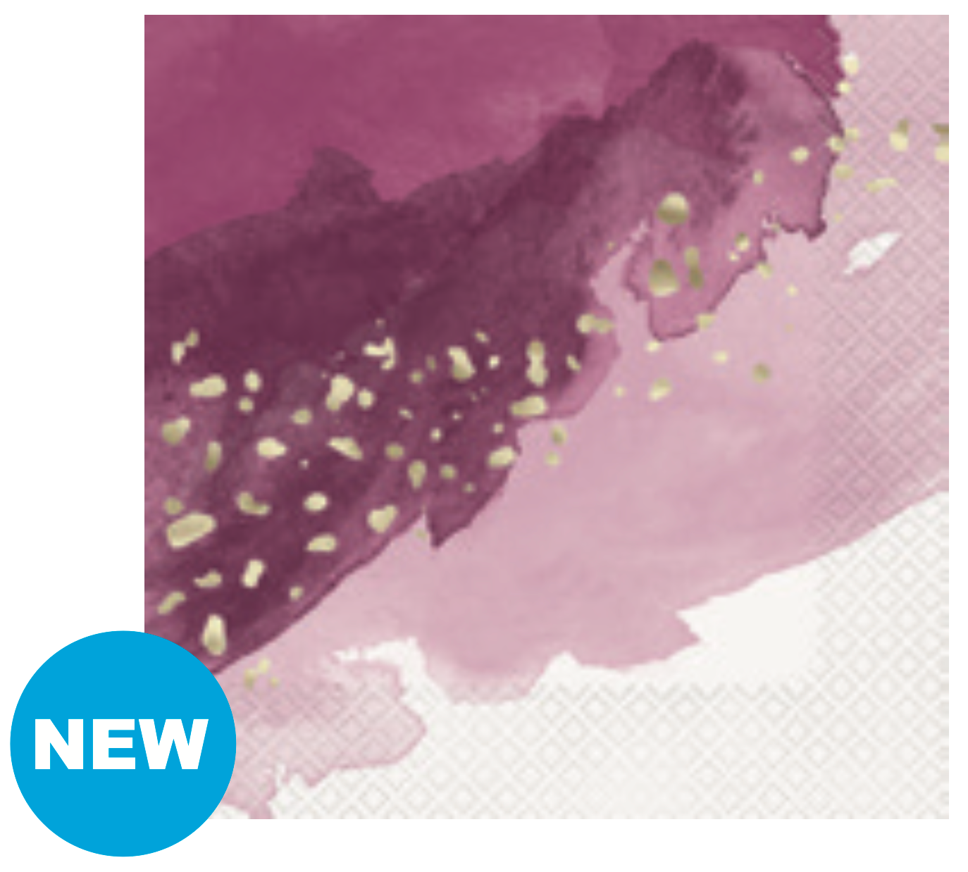 Modern Gold & Purple Luncheon Napkins 16ct