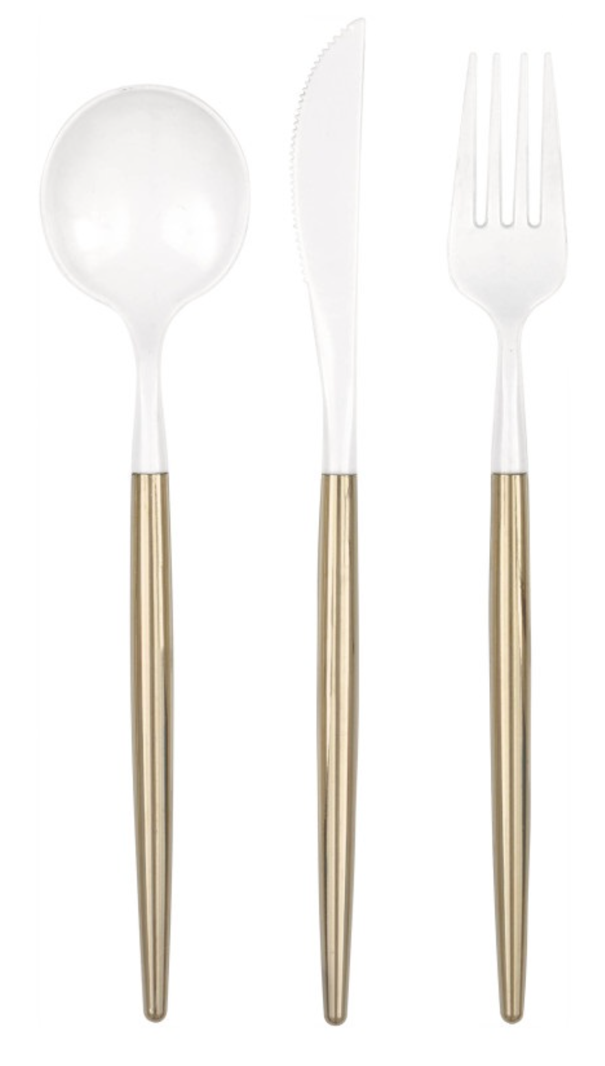 Two Tone Assorted Plastic Cutlery 12ct