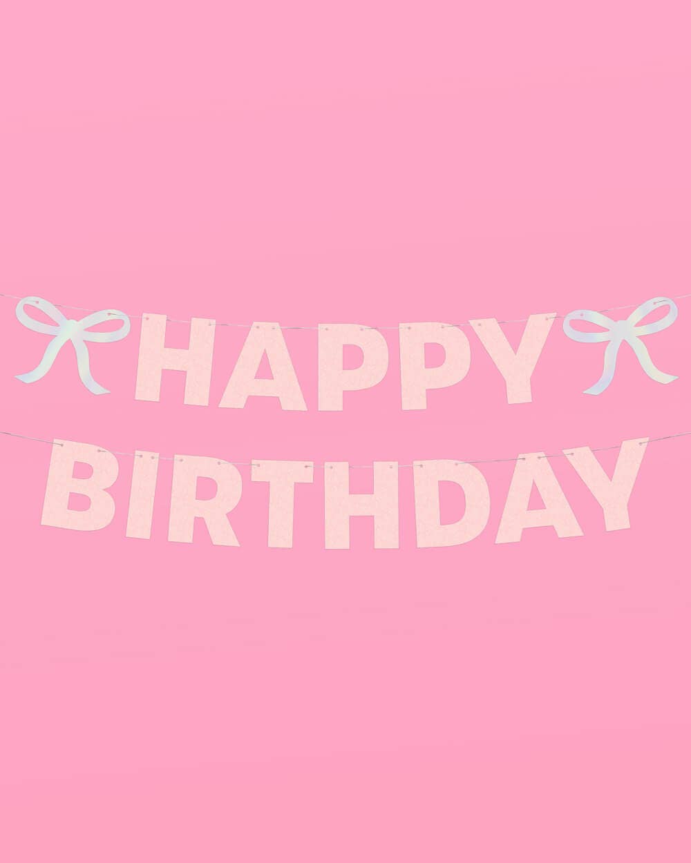 Birthday Bow Iridescent Banner