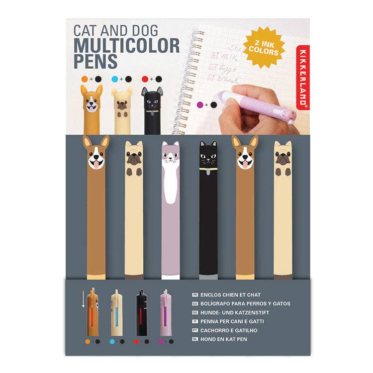 Dog and Cat Multicolor Pens