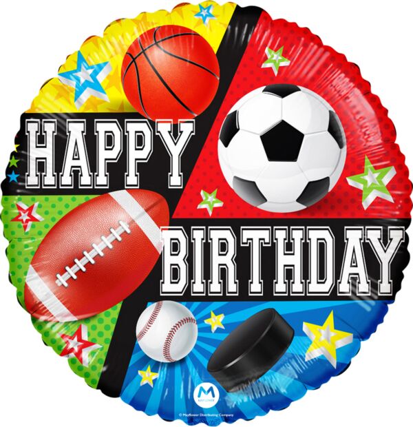 #371 Happy Birthday Sports 17in Balloon