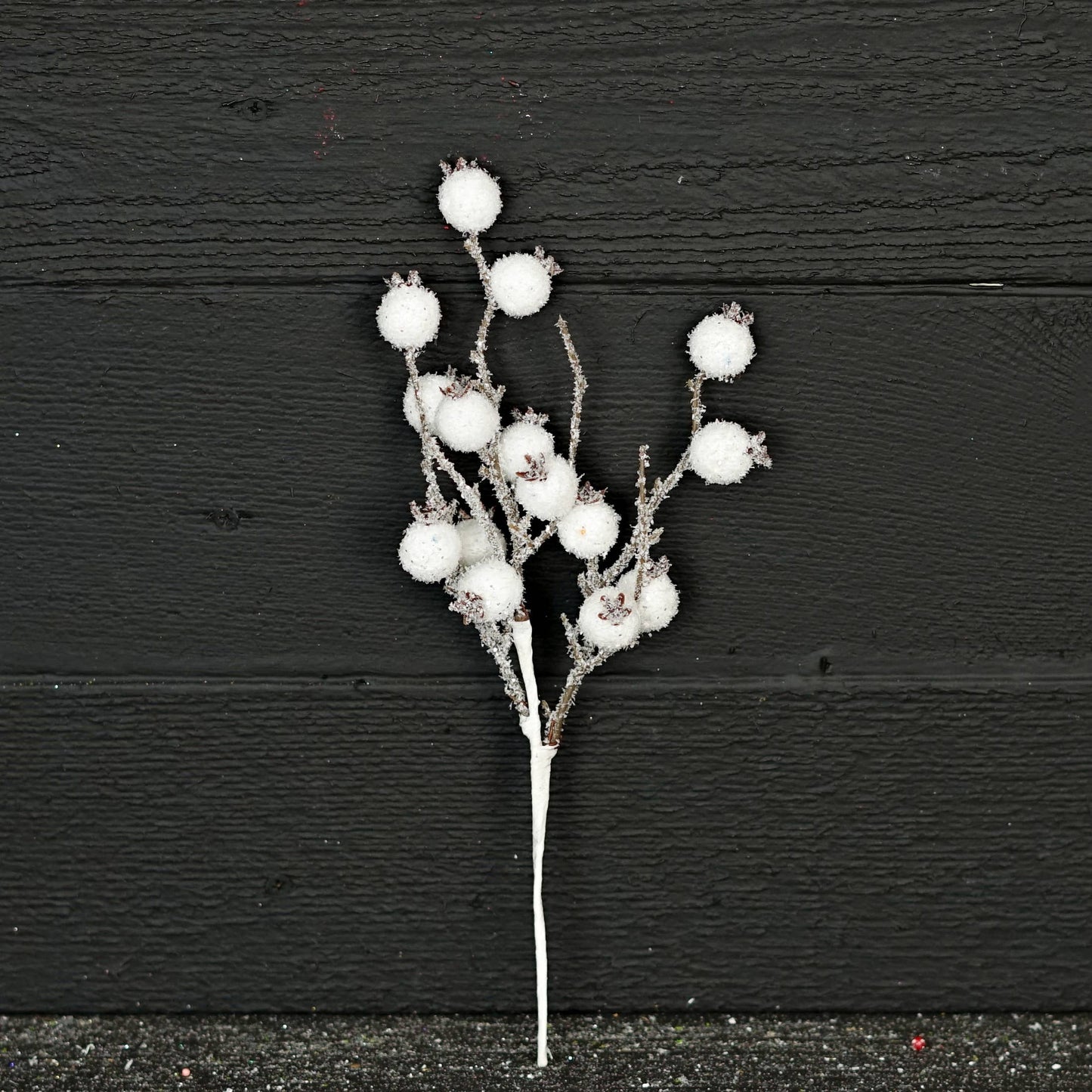 12in Pick-Fluffy Snowy White Crabapple Berry