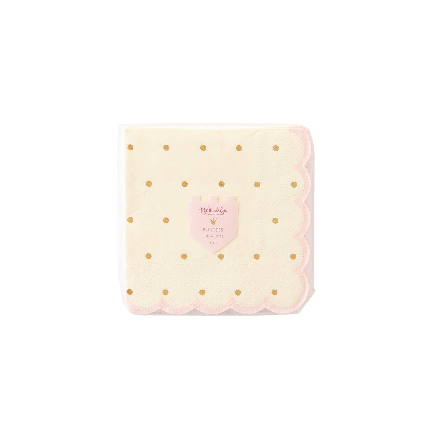 Princess Scalloped Cocktail Napkins 18ct