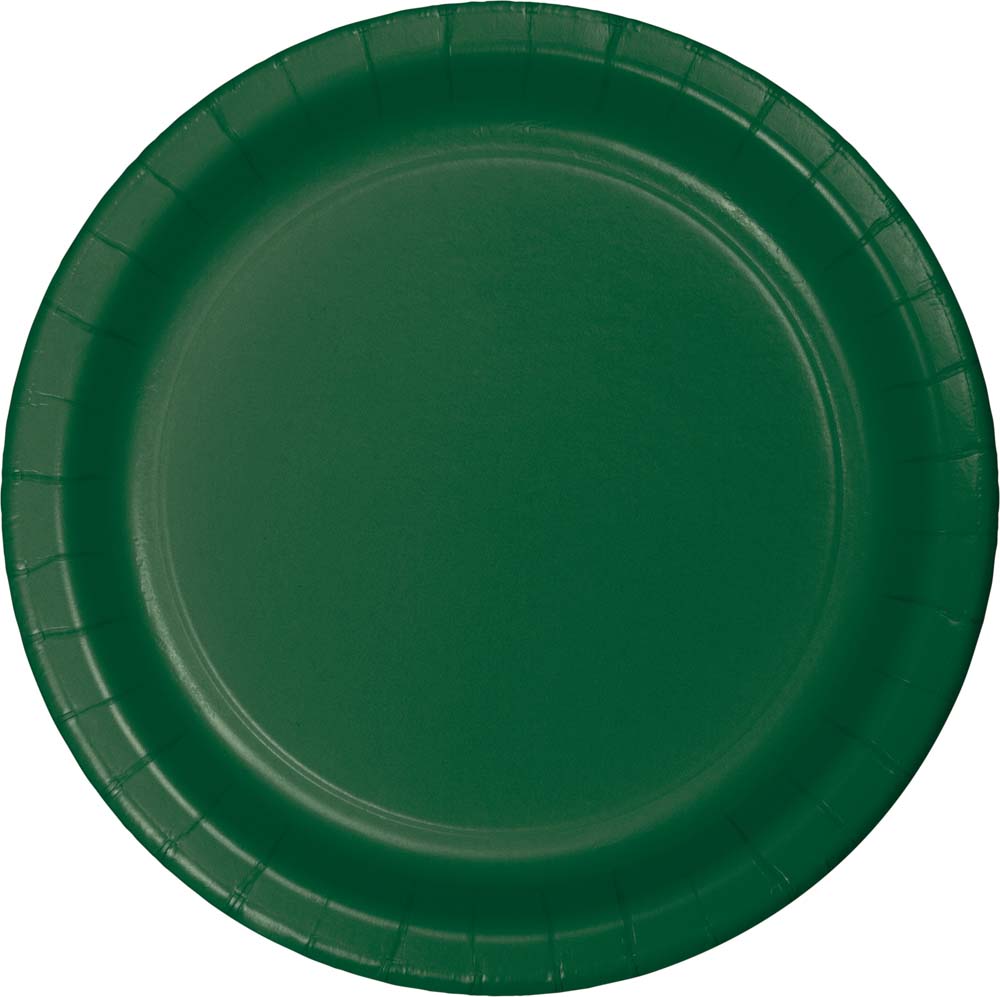 Hunter Green 7in Paper Plates 24ct