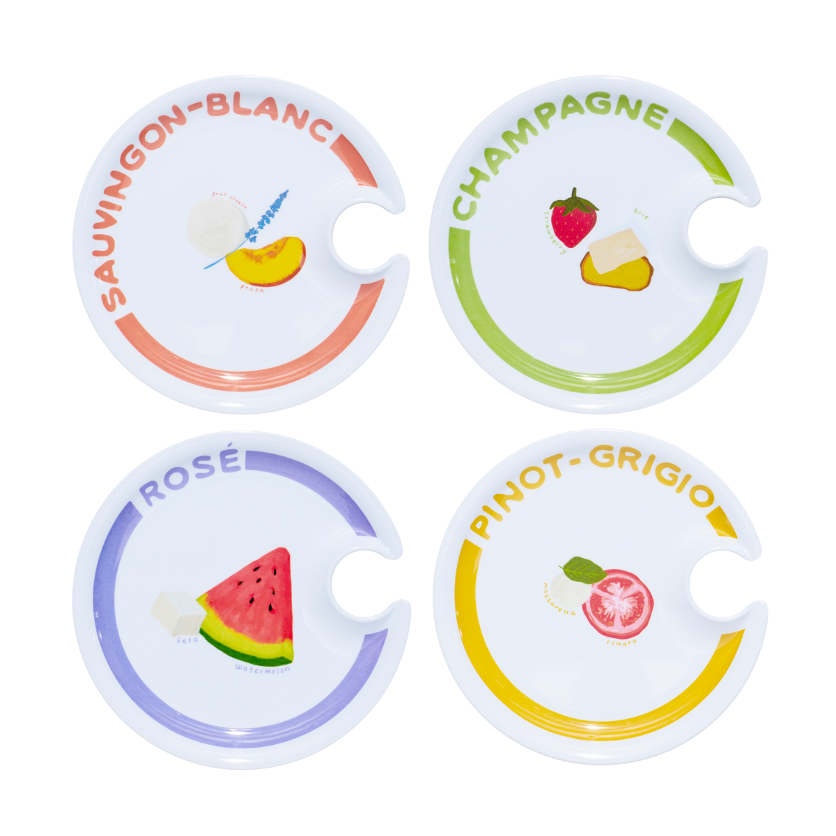 Wine Holder Appetizer Plates by Meg Quinn