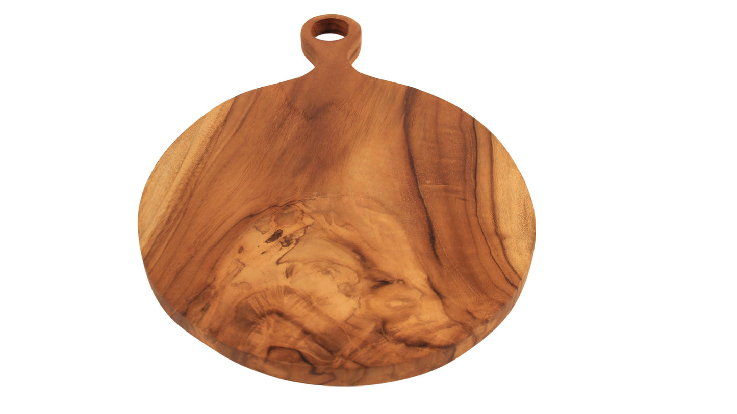 Round Teak Charcuterie Board