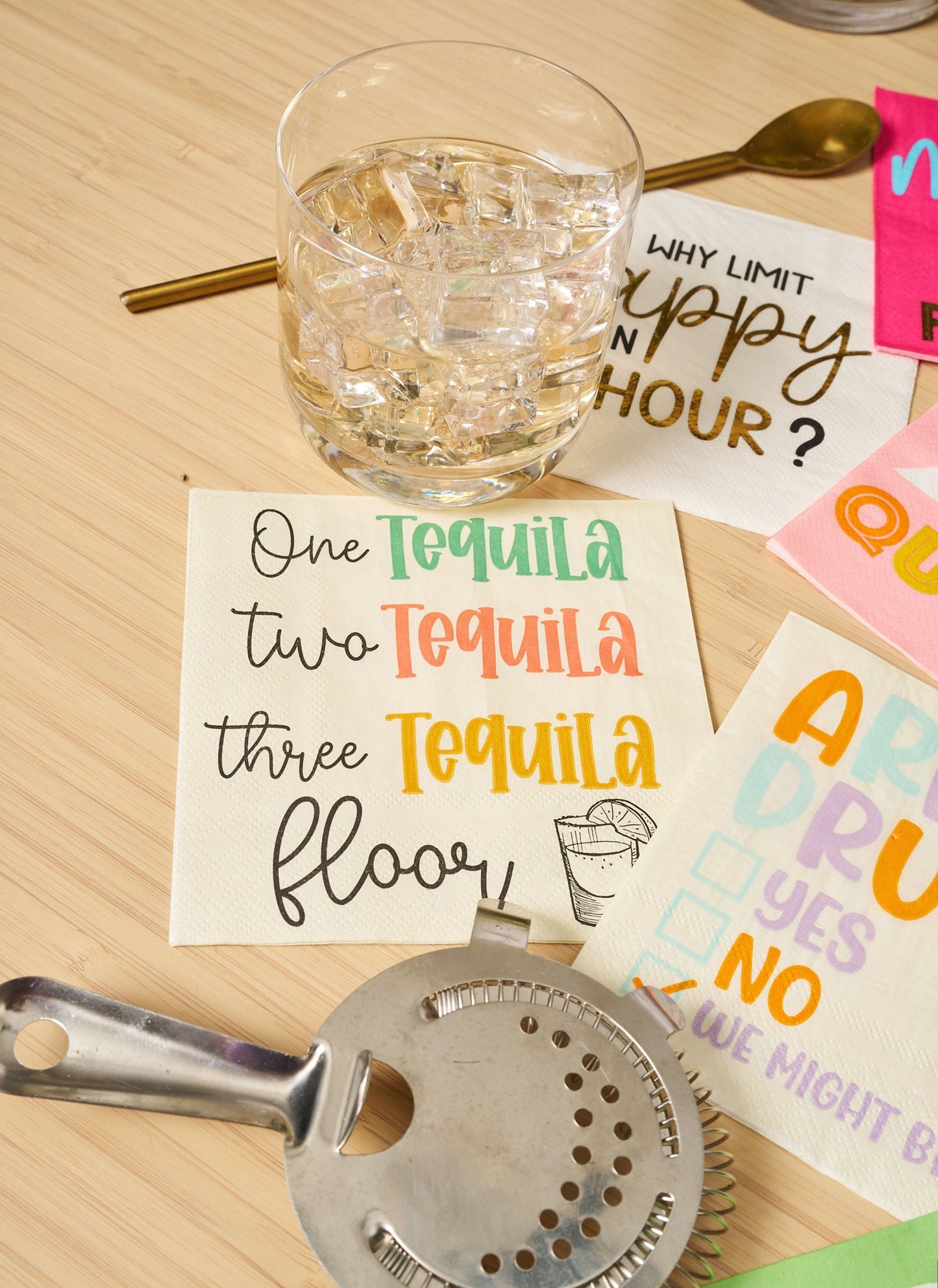 'One Tequila, Two Tequila' Cocktail Napkins 26ct
