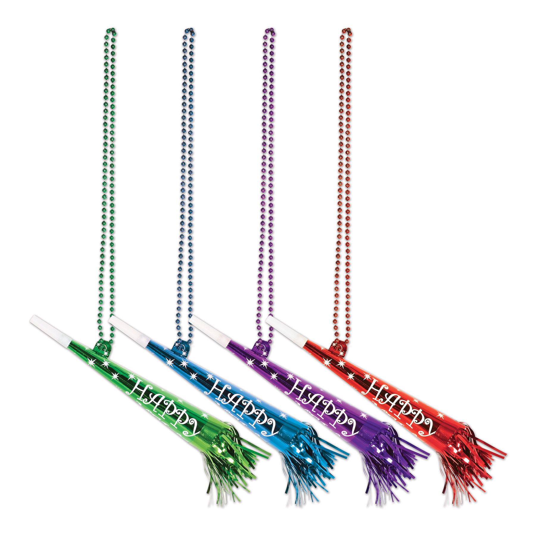 Beads w/Happy New Year Horns