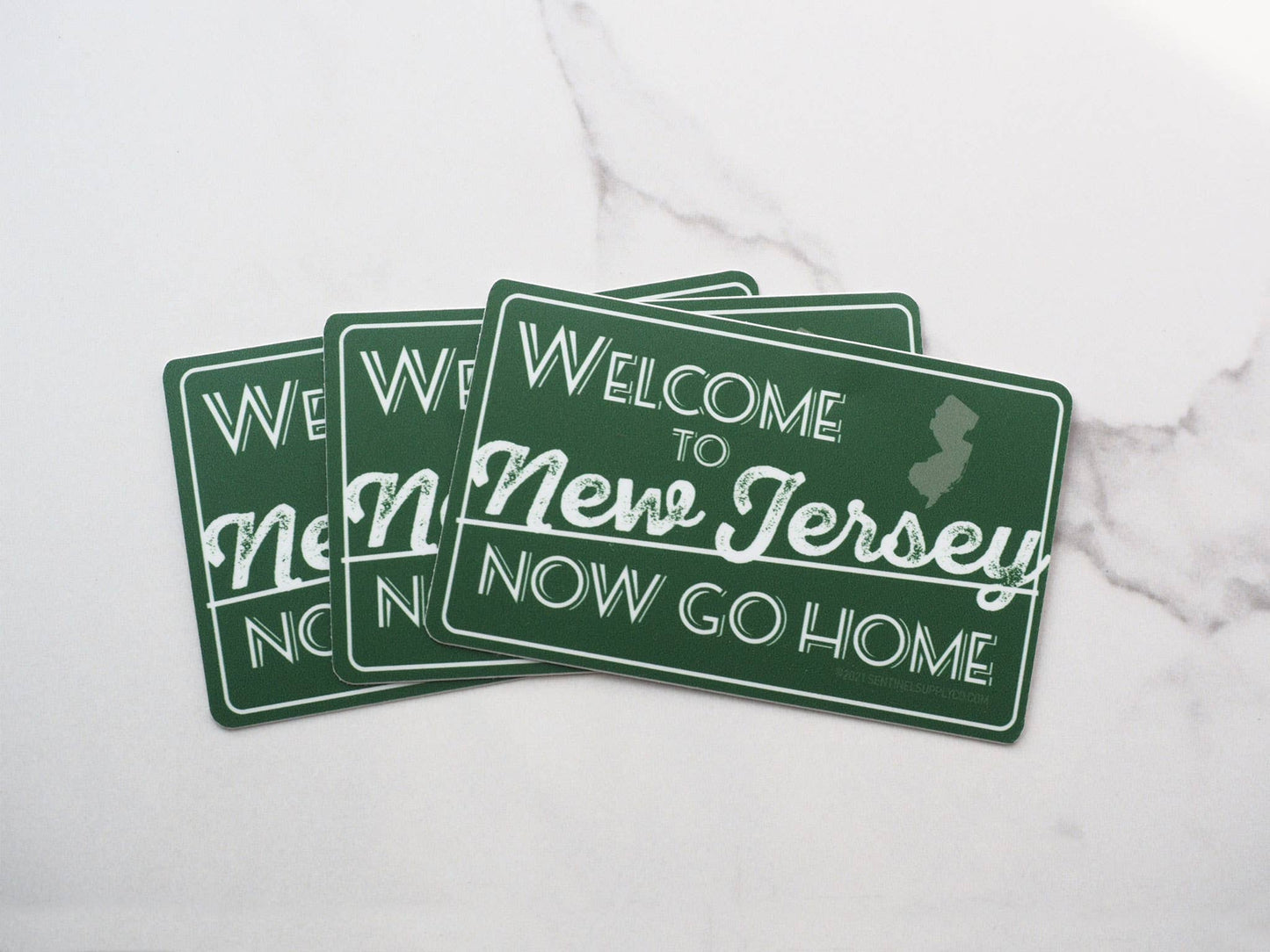 Welcome to New Jersey Now Go Home NJ Turnpike Sticker