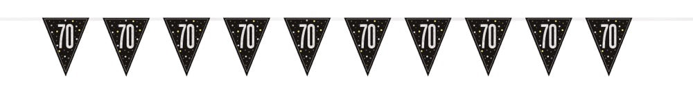 Glitz Black Flag Banner 9ft - 70