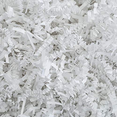 White Crinkle Cut Shred Tissue Paper 2oz