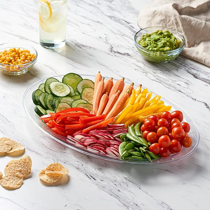 Clear Oval Plastic Tray