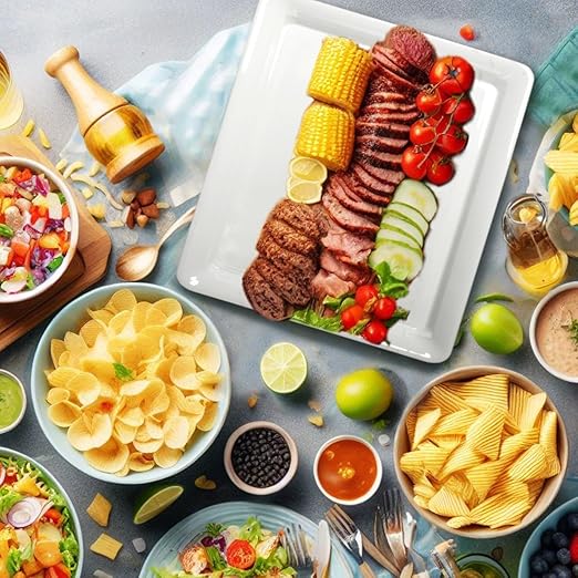 White Square Tray 16in