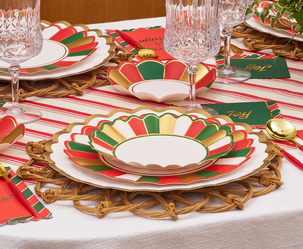 Joyful Christmas 8in Salad/Dessert Plates 8ct