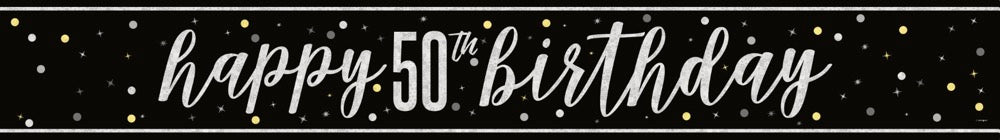 Glitz Black Prism Foil Banner 9ft - 50