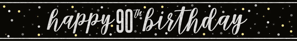 Glitz Black Prism Foil Banner 9ft - 90