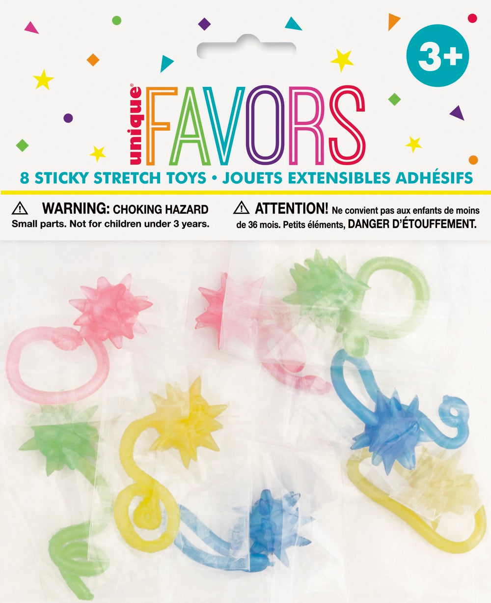 Starburst Sticky Stretch Toys 8ct